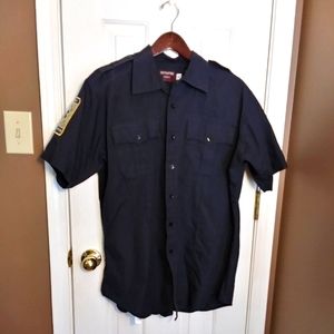 NWOT MENS 17 LARGE NORTHSTAR EMS SHIRT NAVY BLUE